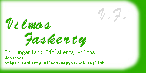 vilmos faskerty business card